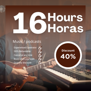 1 16 Studio Hours at 40% Off