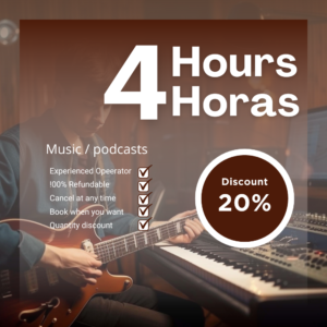 3 4 Studio Hours at 20% Off