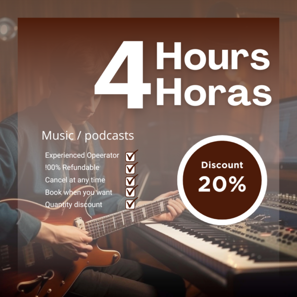 4 Studio Hours at 20% Off